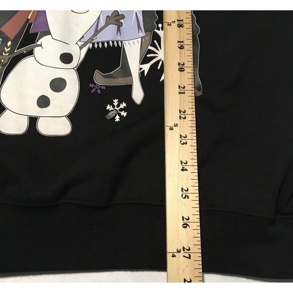 Disney Frozen II Sweatshirt Size XL 15 17 Black Light Up Fleece Crewneck - Picture 9 of 16